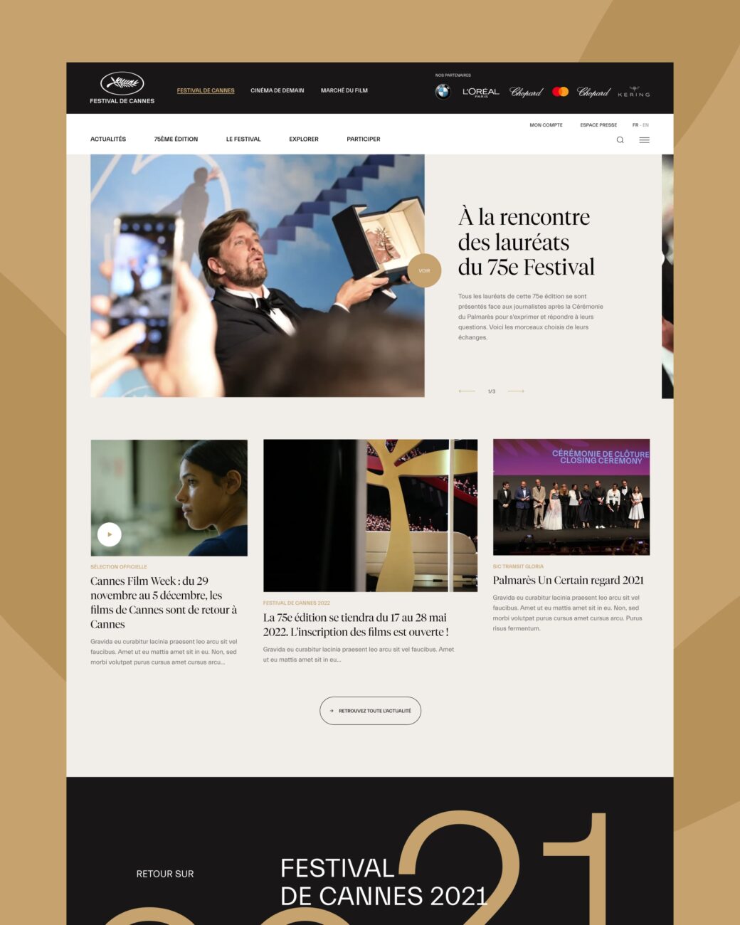 Projet Festival de Cannes - Création - Design - 2/8